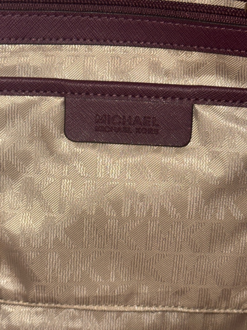 MICHAEL KORS Burgundy jet set Saffiano Leather Tote - Picture 8 of 12